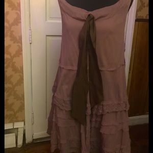 Woman’s summer dress sleeveless.with lining and embroidered on bottom